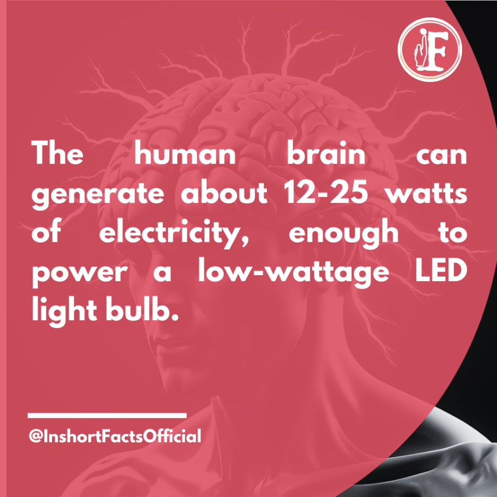 The Human Brain Can Generate Electricity